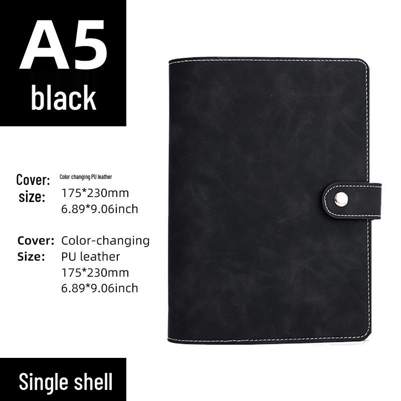 A6 Leather Buckle Loose-Leaf Notebook & A5 Multifunctional Planner with Custom Logo and Storage