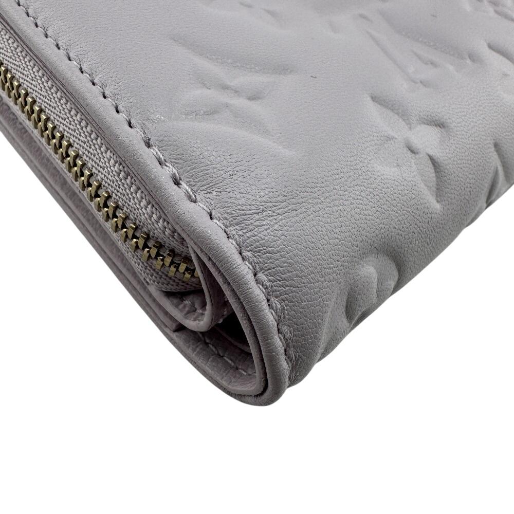 Louis Vuitton M25705 Compact Wallet Monogram Leather Portefeuille Lou Bifold Wallet Misty Lilac Leather Women Used