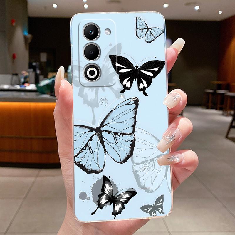 Jelly Case For OPPO A5 A5i Pro A6i Flower Butterfly Phone Cases Capa For Oppo A5 5G Soft Silicone Coque Transparent TPU Cover