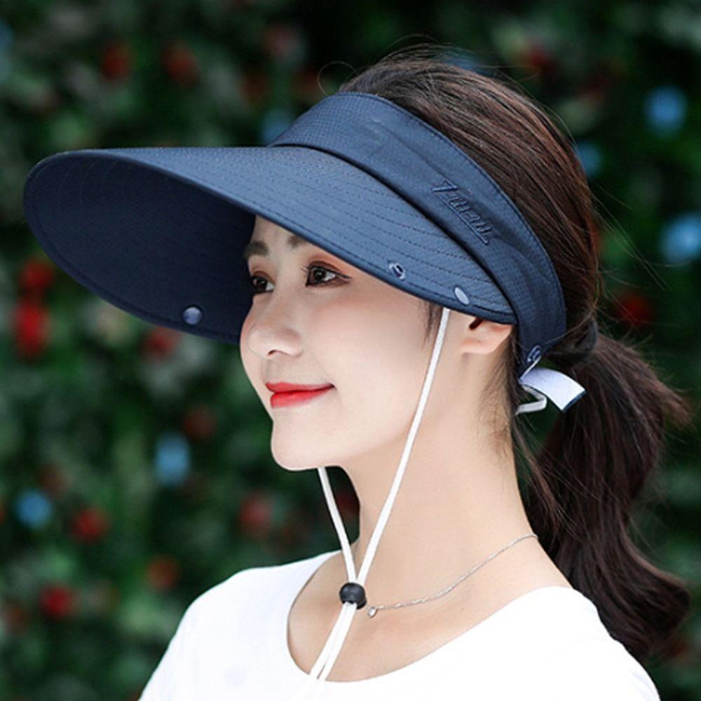 Women Breathable Detachable UV Protection Beach Cap Shade Hat Sunshade Sun Hat Fisherman Cap