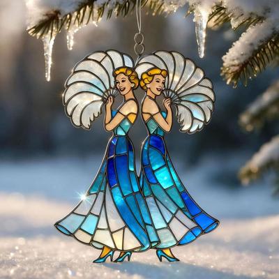 Weihnachtsanhänger Acryl 2D Freundschaft Feiertagszubehör, Weihnachtsbaumdeko für Herbst Erntedankfest Feiertagsparty Ferienhaus Zimmer Wohnung