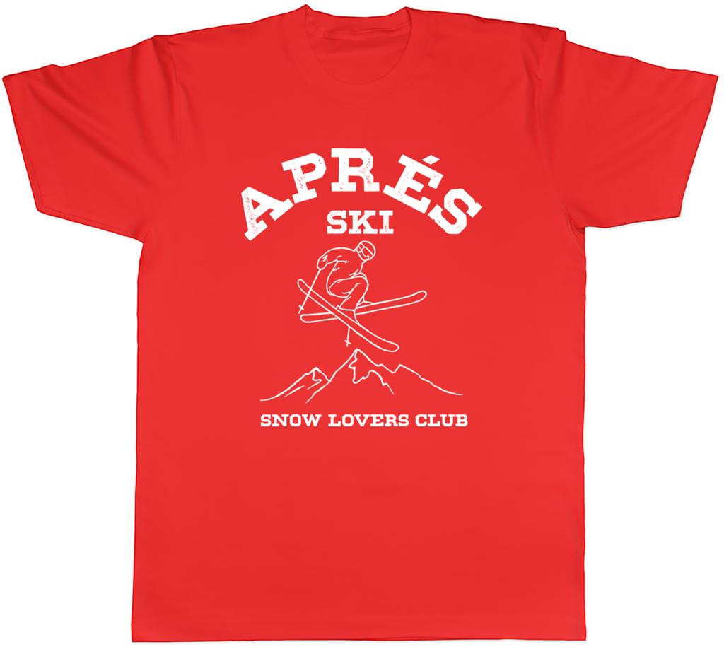 Apres Ski Unisexs TShirt Snow Lovers Club Skiing Tee Gift