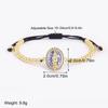 Nidin Classic New Design Oval Shape Virgin Mary Shiny Zircon Charm Chain Bracelets Adjustable 6 Colors Female Jewelry Gifts