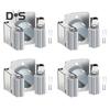 Wall Mount Broom Holder Non-Slip Design Simple Installation Stainless Steel Heavy Duty Mop Holder Broom Hanger with Screws