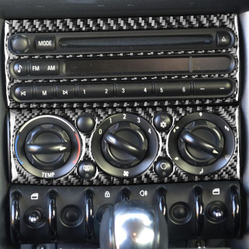 For MINI COOPER R50 R53 2002 2003 2004 Multiple Colors Real Carbon Fiber Stickers Whole Set Central Control Car