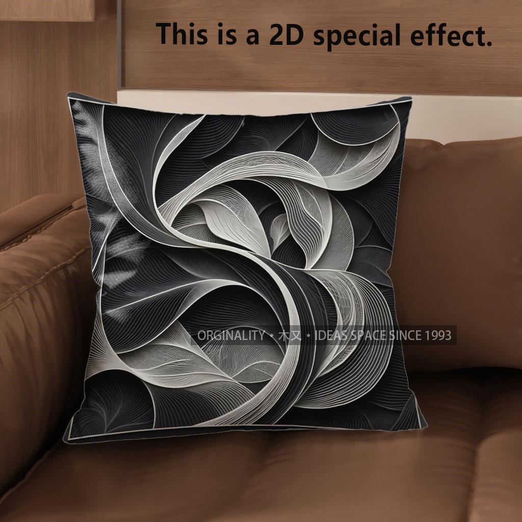 2D Modern Abstract Pattern Decorative Pillow Covers Pattern Cushion Cover Suitable For Sofa Bedroom Car Pillow Cover