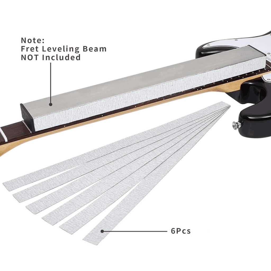 Guitar Neck Fret Beam Leveling Bar With Sandpaper 120-1000 Grit Sanding Tool Fret Leveler Sanding Block Guitar Accessory