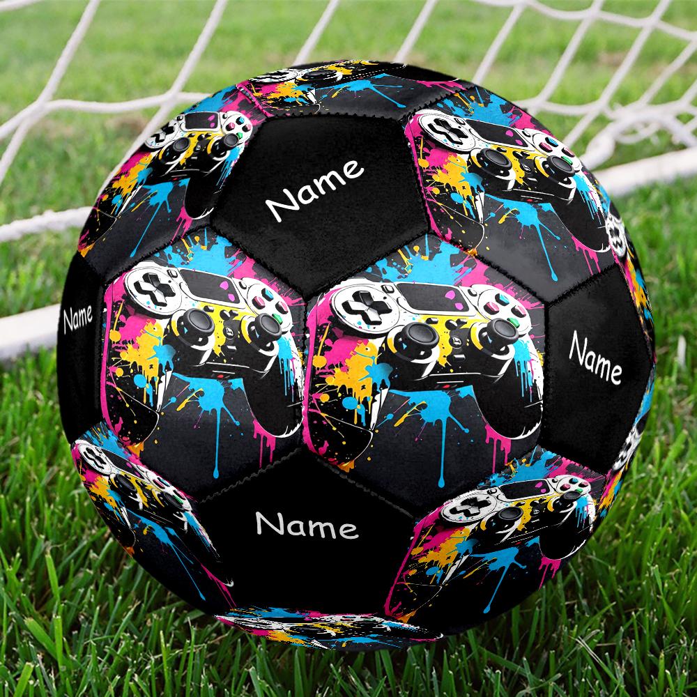 Custom Name Game Controller Theme Size 5 Soccer Ball, Suitable for Both Indoor and Outdoor Matches, a Gift Suitable for Everyone.