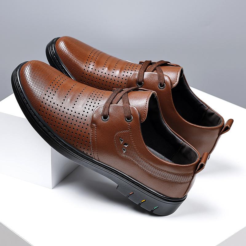

Men s comfortable bottom low single shoes spring and summer shoes foreign trade men s new soft leather shoes casual leather shoes 47