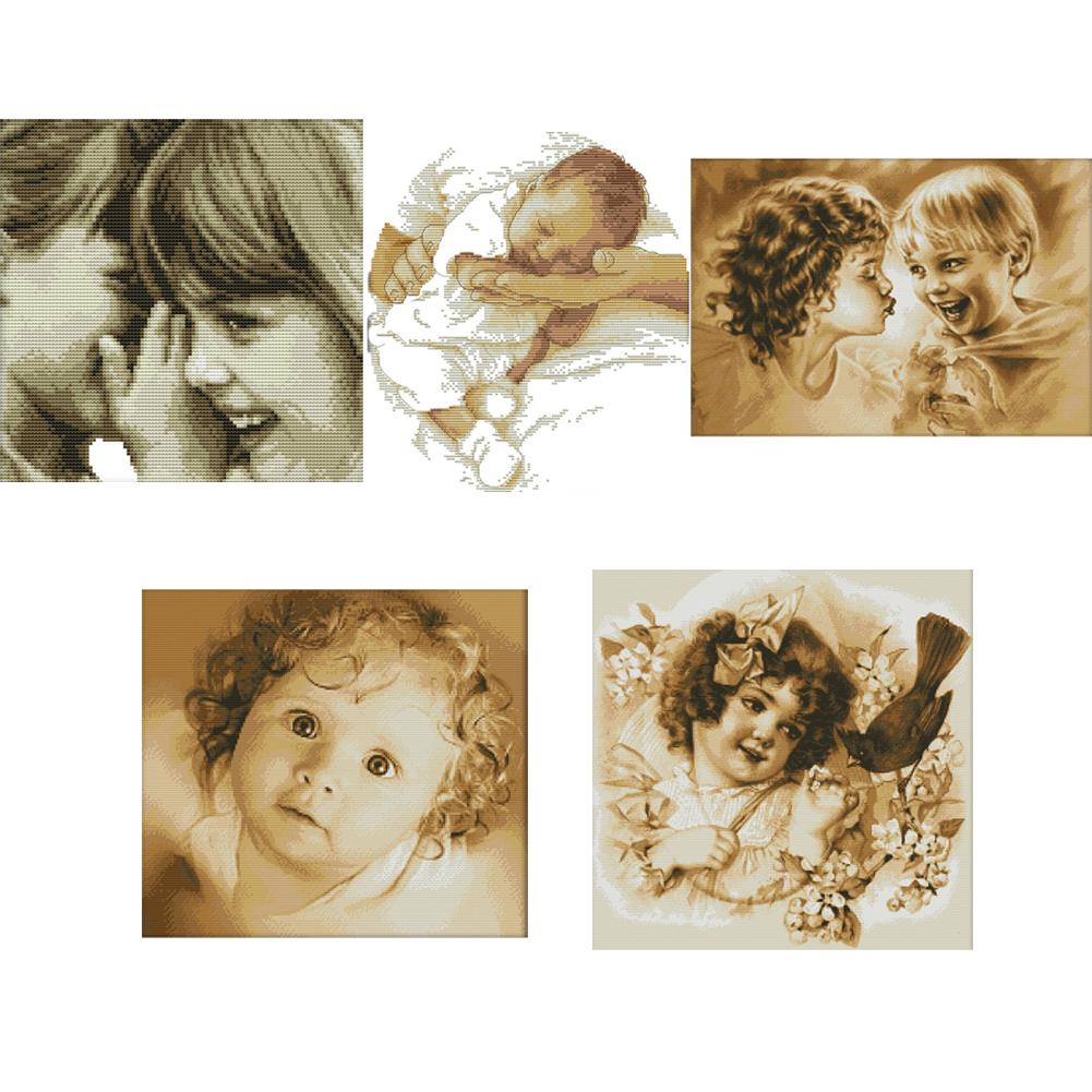 

Наборы для вышивки «сделай сам», 14CT, штампованная вышивка крестиком, рукоделие для девочек, рукоделие