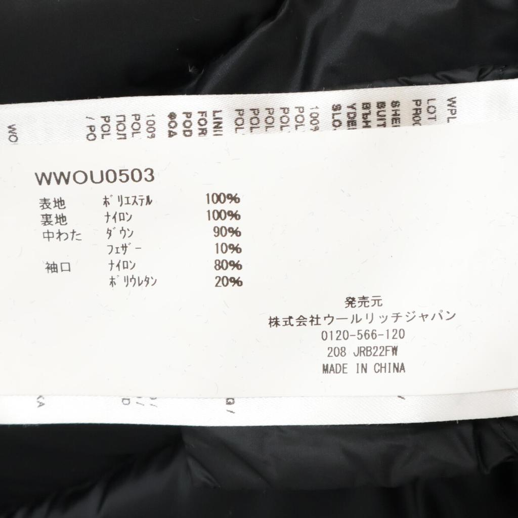 WOOLRICH 23 years WWO0503 Black MARSHALL PARKA Down Coat coat S blackUsed