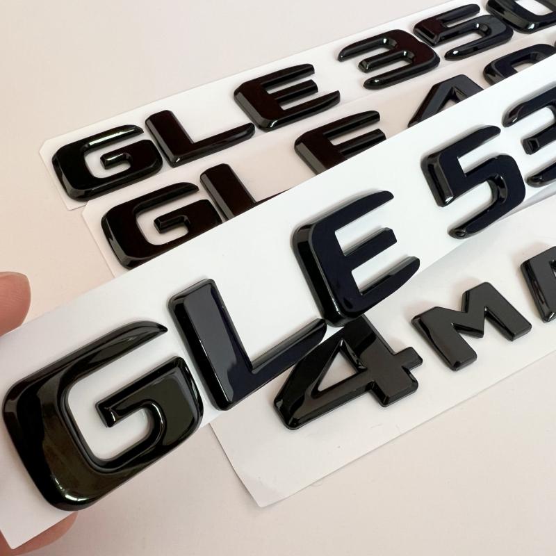 Car ABS Trunk Letters Logo Badge Emblem Decal Styling Sticker For Mercedes Benz GLE GLE53 GLE350 GLE400 GLE450 W166 W167 4 Matic