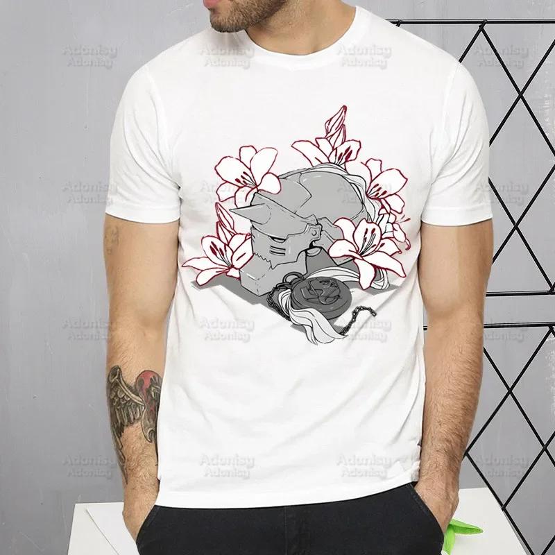 Tričko Fullmetal Alchemist Harajuku Alphonse Elric Trička Krátký rukáv Móda Ležérní Edward Elric Tričko Topy Trička