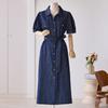 Customable Short Sleeve Denim Dress T2504op606b