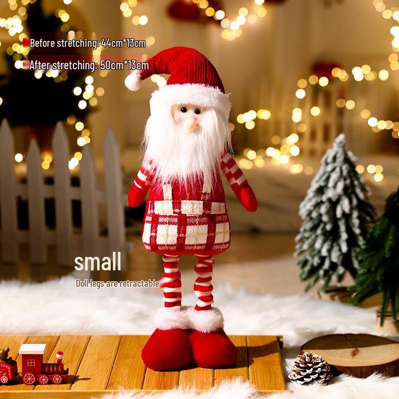 Christmas Cartoon Plush Doll Ornament: Santa, Snowman, Reindeer for Tree Decoration