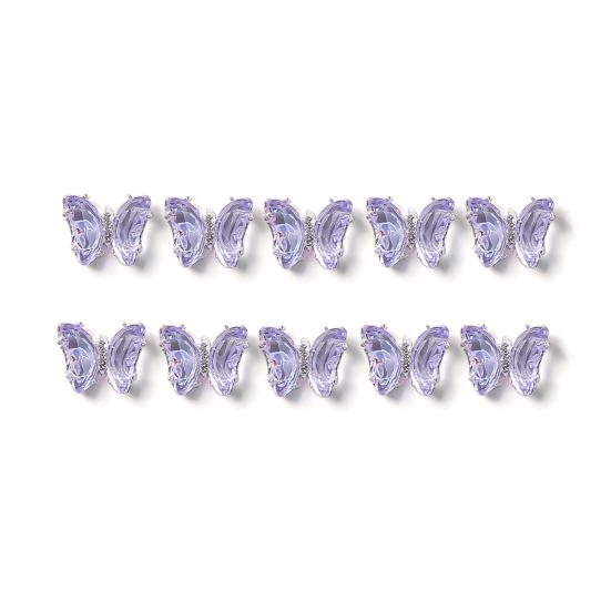 

10 шт. Украшения для ногтей Стразы Дизайн Изысканная форма Яркий цвет Невыцветающий 3D Бабочка Украшения для ногтей DIY Маникюр K