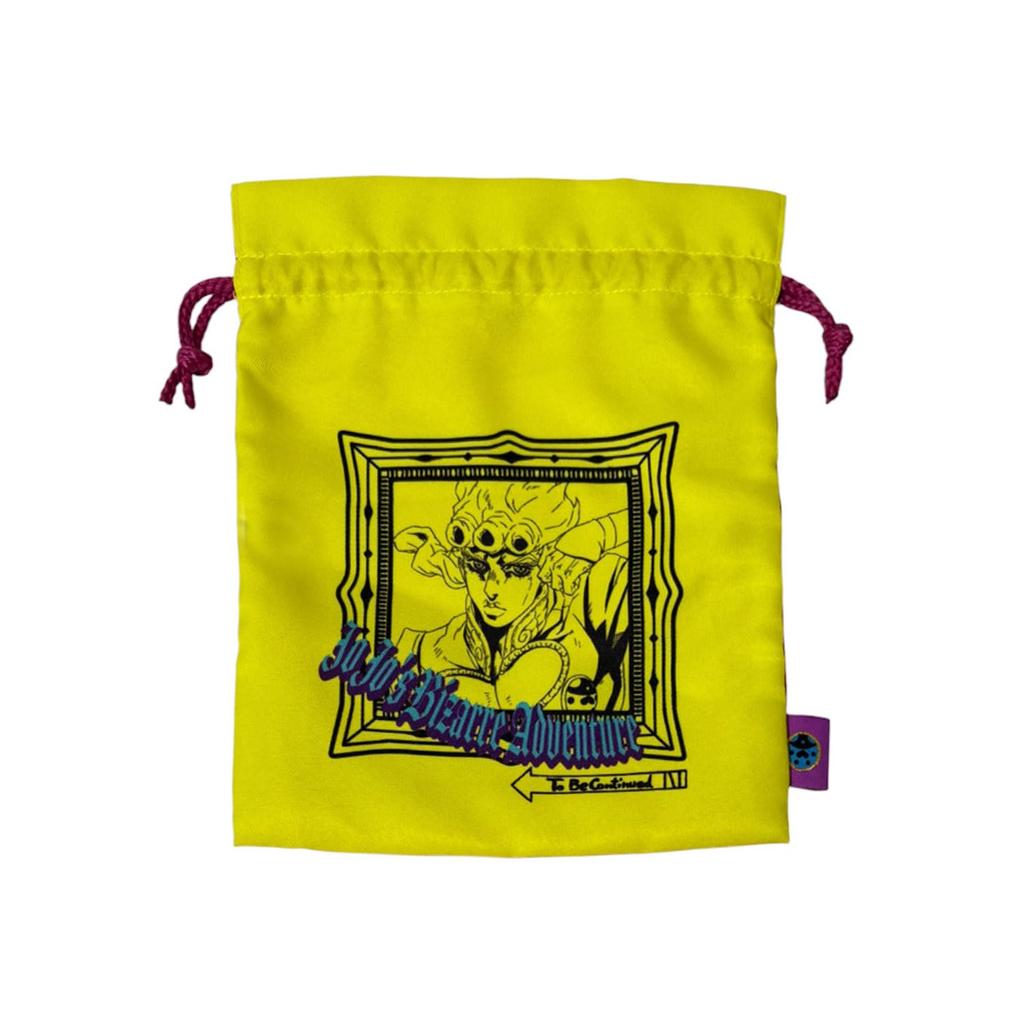 Small Planet Bizarre Golden Wind Travel Drawstring Bag Giorno Mista JoJo's Adventure &