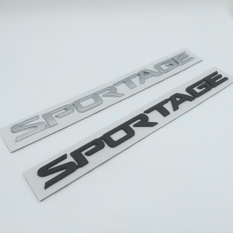 AAZO1 1 pièce ABS 3D haute qualité pour SPORTAGE lettres de voiture Emblème latéral d'aile Badge Autocollant de coffre arrière Style Accessoires auto