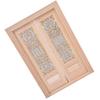 1:12 Scale Dollhouse Furniture DIY Mini Unpainted Wood Double Door Accessory DecorationDouble door