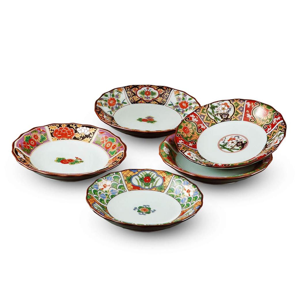 Hogdseirrs CtoC JAPAN Small Plate Stylish Old Imari Picture Change Small Plate Set Japanese Plate X5pcs Set PorcelainSize(cm) 11.3x2No766667