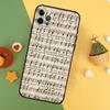Sheet Music Cover For iPhone 16 15 14 13 12 11 Pro Max Plus Mini 7 8 X XS Max XR Phone Case