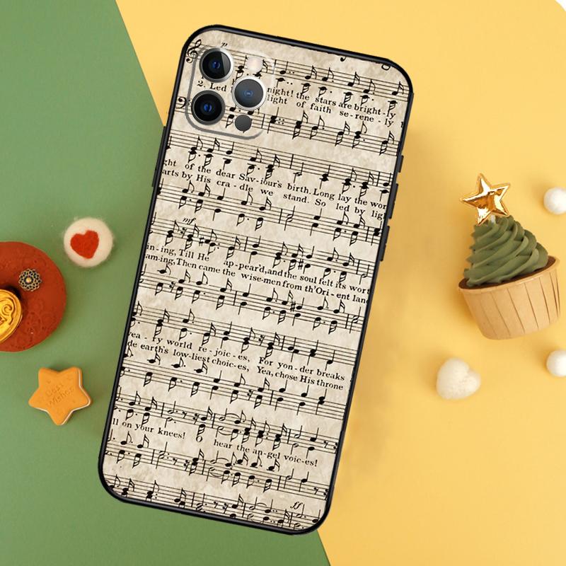 Sheet Music Cover For iPhone 16 15 14 13 12 11 Pro Max Plus Mini 7 8 X XS Max XR Phone Case
