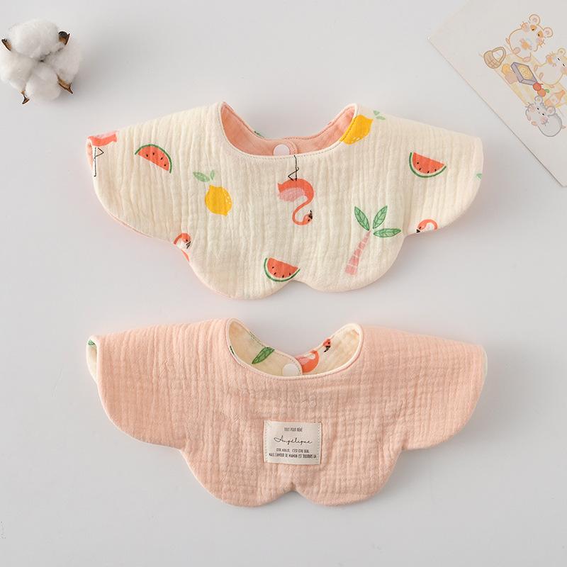 New Cute Cotton Baby Feeding Drool Bib Infants Two-sided Usable Saliva Towel Soft Burp Cloth For Newborn Toddler Kids Bibs