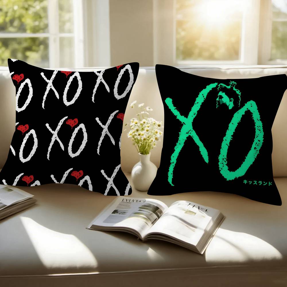 Rapper The Wweeknd X O album Pillow Covers Cartoon Sofa Decorative Home Doublesided Printing Short Plush Cute Cushion Cover