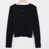 Korean Women's Bow Tie Lace Sweet Slimming Ruffle Long Sleeve T-shirt