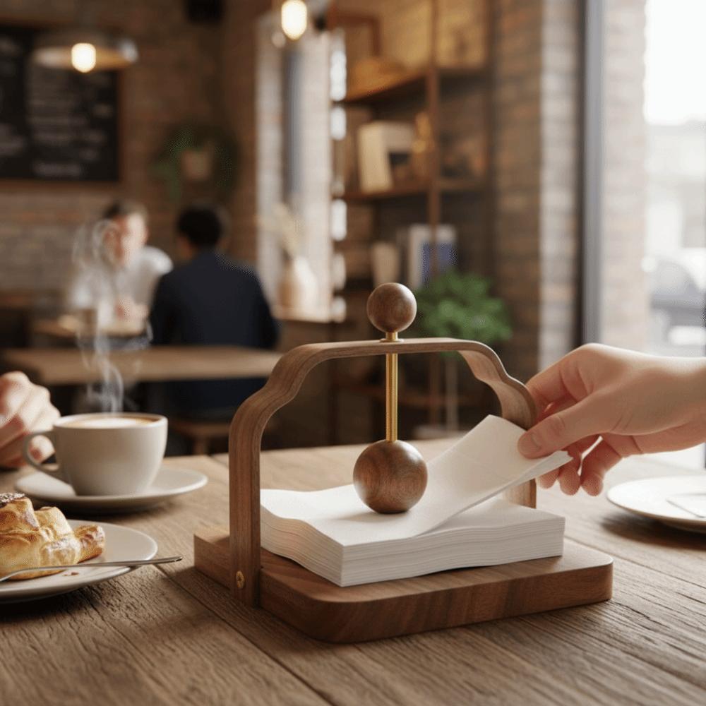 Chinese Style Walnut Wood Napkin Holder Square Napkin Dispenser Tissue Storage Box  Home Decor