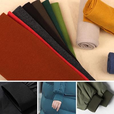 Sewing For DIY Clothing Lower Cuff Cotton Stretchy Threaded Leader Hem Knitted Rib Fabric