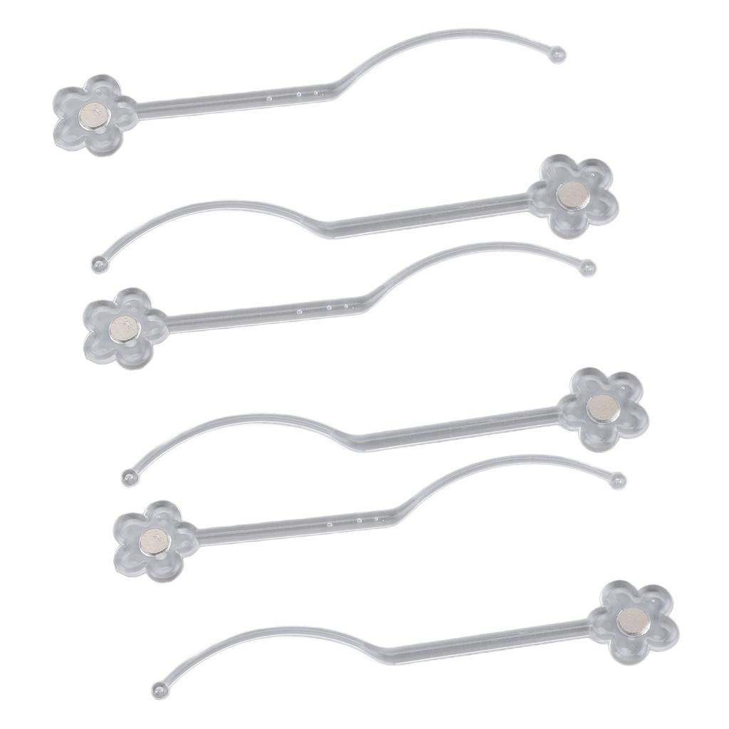 6pcs False Eyelashes Display Stick with Magnetic Eyelash Extension Sample Lash Display Stick for