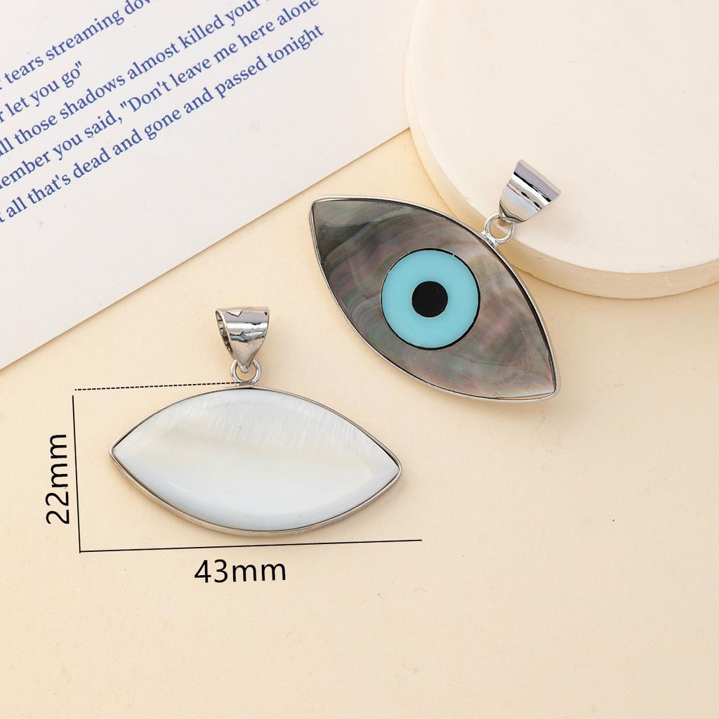 1 Stuk, Natuurlijke Schelp Duivels Oog Hanger, Occidentale Stijl Dames Heren Bedels voor DIY Ketting Sleutelhanger Hangende Decoratie Accessoires Sieraden Ambacht