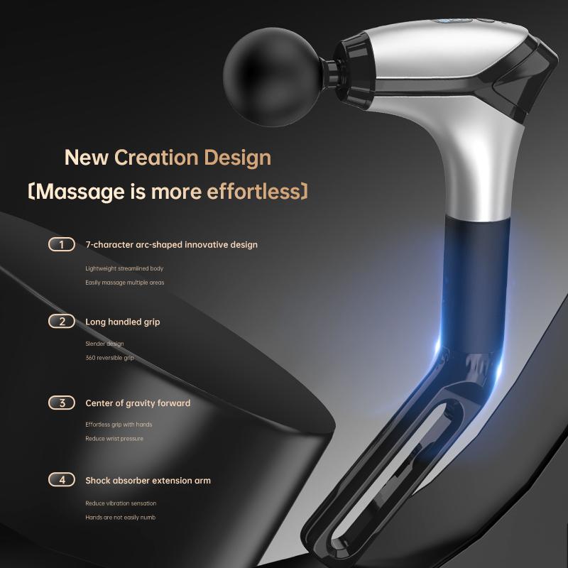 Multifunctional Muscle Relaxation Long-handle Massage Gun Remission Deep Tissue Percussion Body Electric Massage Gun