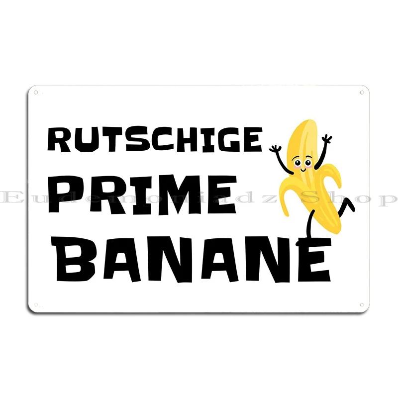 Rutschige Prime Banane Metal Sign Wall Cave Wall Pub Wall Mural Club Customized Tin Sign Poster 20X30CM