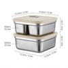 Portable Lunch Box Outdoor Picnic 1/2 Grids Large Capacity Fruit Salad Food Storage Container 304 Stainless Steel Bento Box