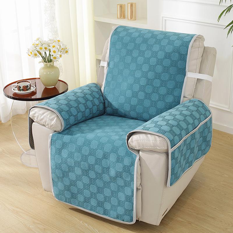 First Class Recliner Sofa Cushion Anti-ski Neal Checkered Single Manicure All-in-one Cover Cloth Cover