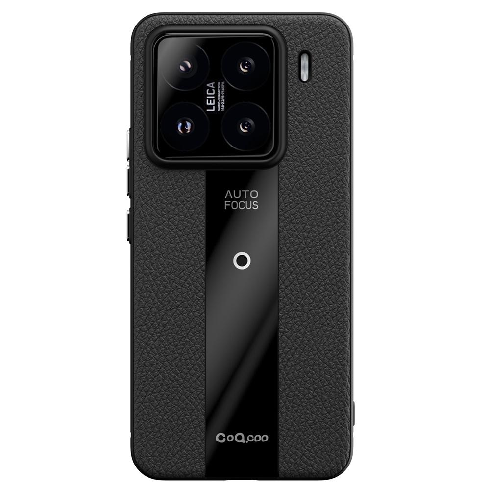 

Q.COO For Xiaomi 15 Case Shockproof PU+TPU+Acrylic Phone Cover Black