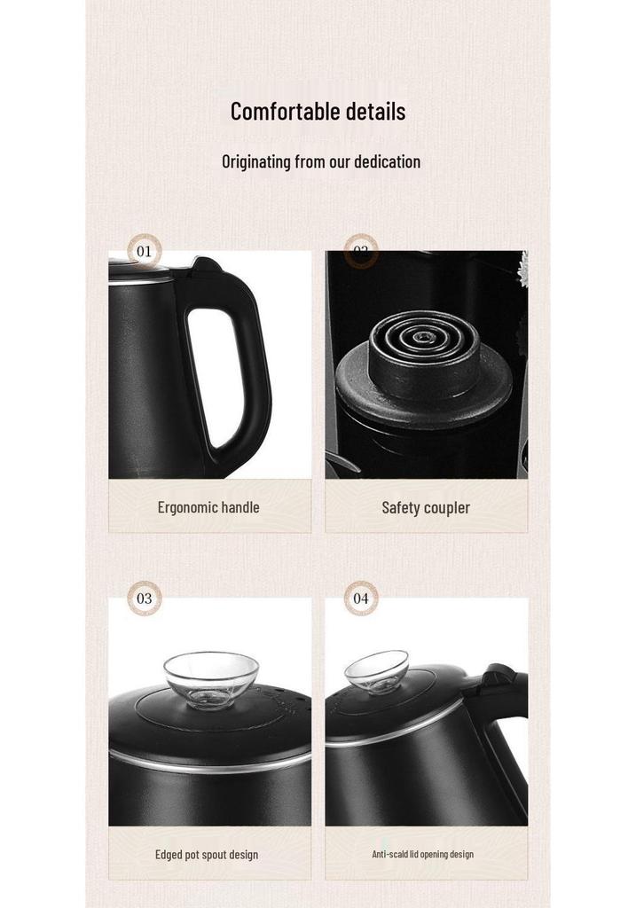Upper Kettle Electric Tea Brewing Set with Integrated Water Pump