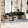 VidaXL Garden Lounge Set with Cushions 7 Pcs, Patio Seating, Furniture Set, Outdoor Terrace Furniture, Light Grey 3222641