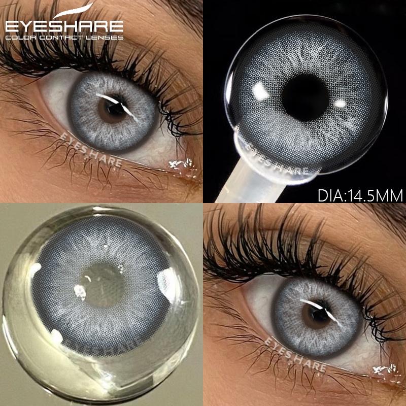 1 Pair Blue Color Contact Lenses Colored Lenses for Eye Beauty Makeup Gray Pupils Lens Yearly Cosmetic Green Contacts