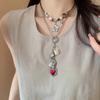 Ethnic Style Pearl Flower Pendant Necklace New Chinese Niche Versatile Collarbone Chain Retro Fashion Temperament Necklace Women