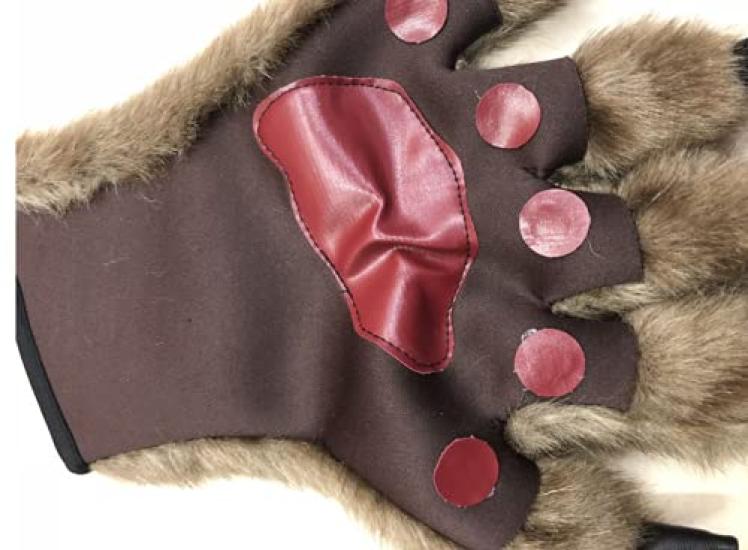LONTG Wolf Gloves with Claws, Scary Werewolf Gloves, Wolf Cosplay, Animal Costume, Halloween Costume, Disguise, Transformation, Costume Accessory for