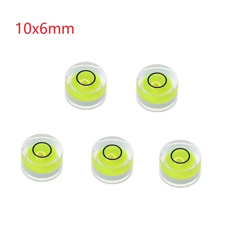5pcs Mini None-Electronic Round Accuracy Bubble Level Bullseye Instrument Horizontal Precision Bubble Level Measuring Tool