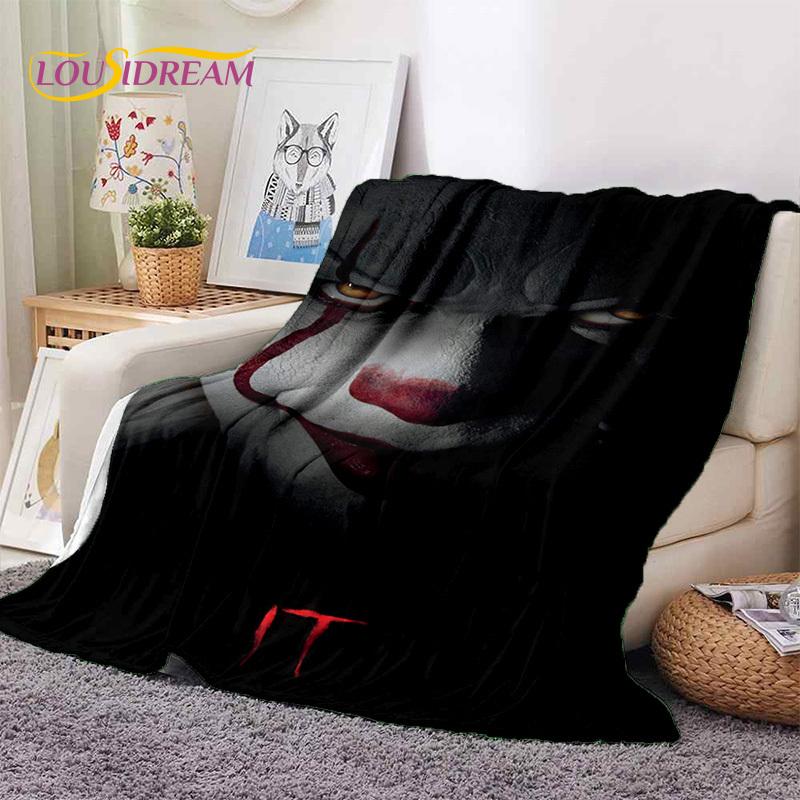 Hororový film Chucky Pennywise Halloween Pila Postava Deku, Měkká Přehozová Deku pro Domov Ložnici Postel Pohovku Piknik Cestovní Kryt