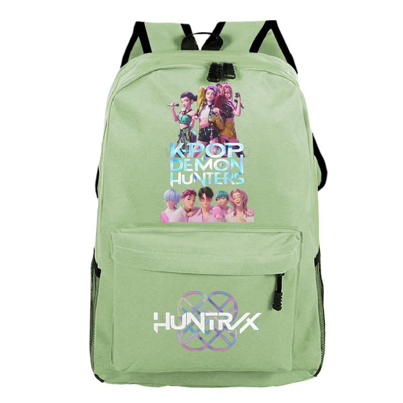 KPop Demon Hunters Backpacks Huntrix Girls Kids Mochila Boys Children Saja Boys Canvas Knapsack Students Cartoon Movie School Bags