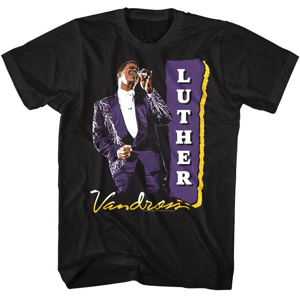 Luther Vandross Purple Suit Men T Shirt R&B Soul Singer Live on Stage L