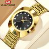 VA VA VOOM Personalized Stainless Steel Gold Wristwatch Luxury Quartz Watch for Men