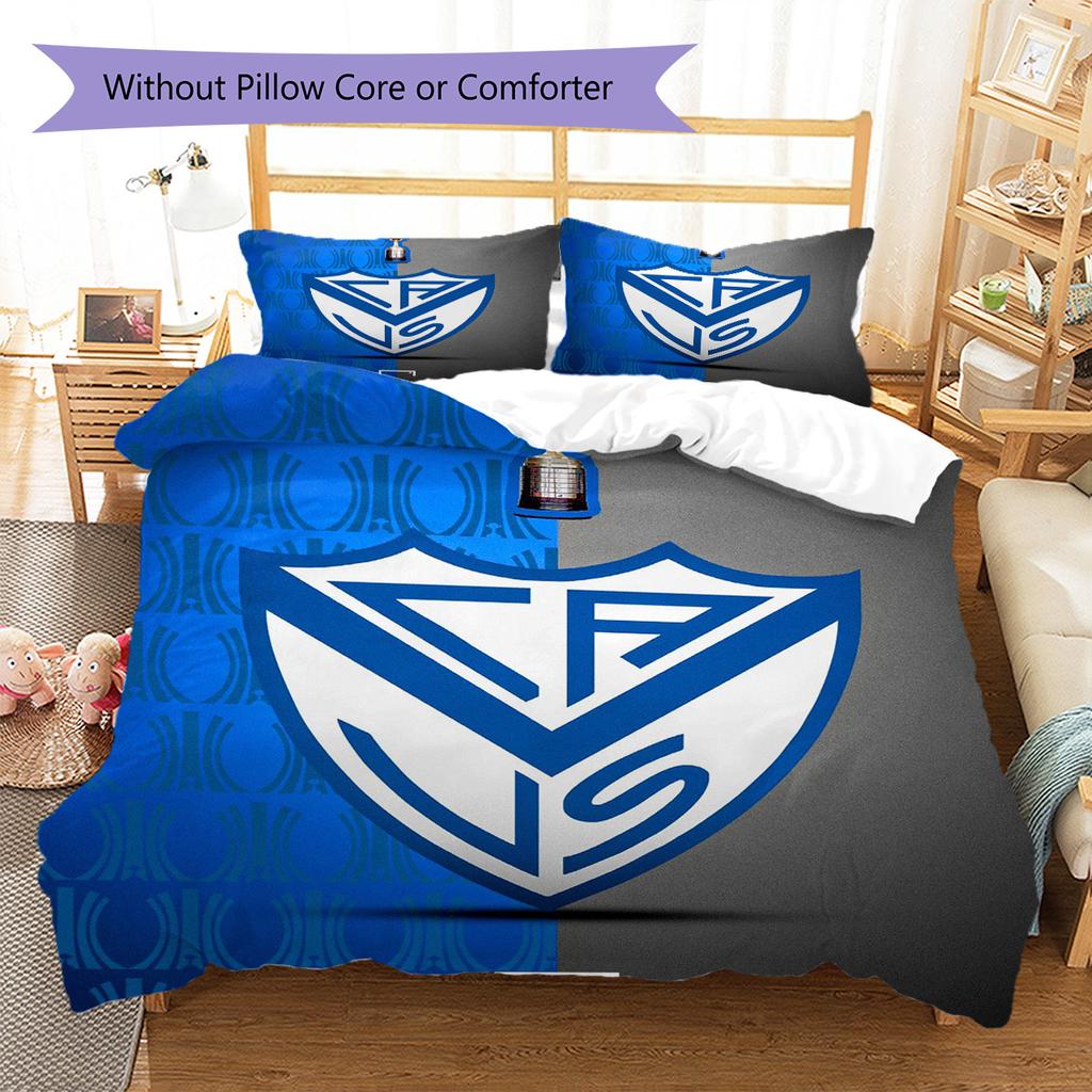 Velez Sarsfield Pattern Bedding Set Quilt Cover Pillowcase Home Decor Gift (1 * duvet cover + 2 * pillowcase, without core)