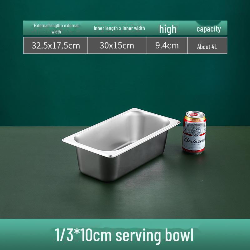 Quadratische Servierschüssel aus Edelstahl mit Deckel für Fast Food, Milchtee, Gewürze oder Hot Pot